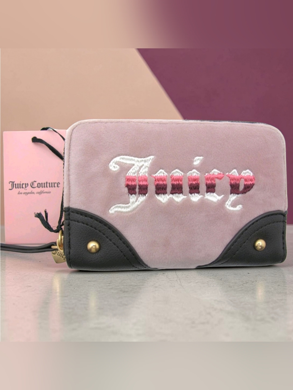 Juicy Couture Retro Vibe Double Zip Around Wallet NWT